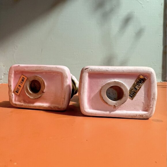 Art Deco Flamingo Salt & Pepper Shakers Mid Century Vintage Japan - Picture 2 of 7